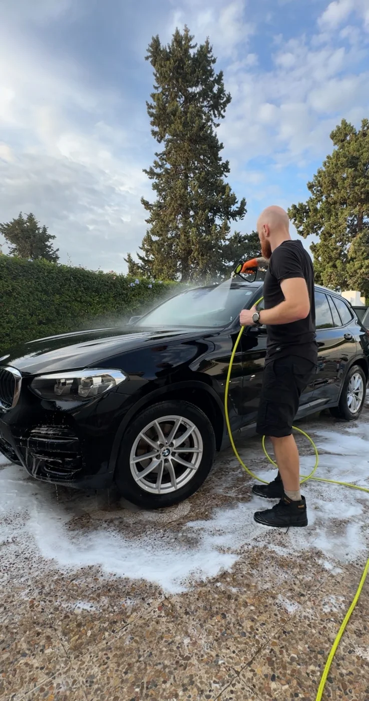 BMW · exterior wash at the client location